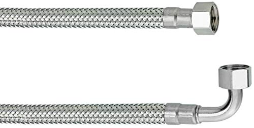 Cornat Flexibler Verbindungsschlauch - 150 mm Länge - 3/8 Zoll IG, 3/8 Zoll IG - Hochwertige Edelstahl-Umflechtung / Anschlussschlauch für Spülkasten / Flexschlauch / T317227 von Cornat