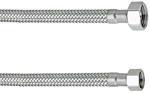 Cornat Flexibler Verbindungsschlauch - 500 mm Länge - 1/2 Zoll IG, 1/2 Zoll IG - Hochwertige Edelstahl-Umflechtung / Anschlussschlauch für Wasserhahn / Armaturenschlauch / Flexschlauch / T317323270 von Cornat