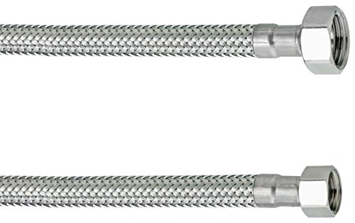 Cornat Flexibler Verbindungsschlauch - 500 mm Länge - 1/2 Zoll IG, 3/8 Zoll IG - Hochwertige Edelstahl-Umflechtung / Anschlussschlauch für Wasserhahn / Armaturenschlauch / Flexschlauch / T317329270 von Cornat