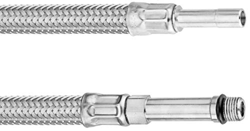 Cornat Flexibler Verbindungsschlauch - 500 mm Länge - M10 x 1 AG, Ø 8 mm - Hochwertige Edelstahl-Umflechtung / Anschlussschlauch für Durchlauferhitzer / Flexschlauch / T317339270 Silber von Cornat