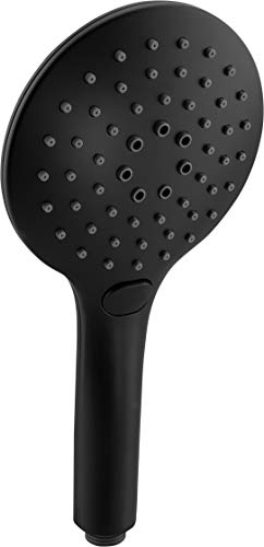 Cornat Handbrause "Noir" - Ø 125 mm Kopfdurchmesser - matt schwarz - 3 Strahlarten: Normal- & Sprühstrahl - Anti-Kalk & Wasserspareinsatz/Brausekopf für Dusche & Badewanne/ECO-Brause / TECB3429 Cornat Handbrause "Noir" - Ø 125 mm Kopfdurchmesser - matt schwarz - 3 Strahlarten: Normal- & Sprühstrahl - Anti-Kalk & Wasserspareinsatz/Brausekopf für Dusche & Badewanne/ECO-Brause / TECB3429 von Cornat