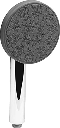 Cornat Handbrause "Valongo" - 110 mm Kopfdurchmesser - verchromt/grau - 3 Strahlarten: Normal- & Massagestrahl - Anti-Kalk & Wasserspareinsatz / ECO-Brausekopf für Dusche & Badewanne / TECB3480 von Cornat