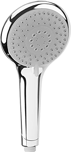 Cornat Handbrause "Vermelha" - 120 mm Kopfdurchmesser - verchromt - 5 Strahlarten: Normal-, Massage- & Softstrahl - Anti-Kalk & Wasserspareinsatz / ECO-Brausekopf für Dusche & Badewanne / TECB3474 von Cornat