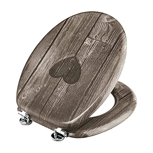 Cornat WC-Sitz "Herz" - Ansprechendes Design - Hochwertiger Holzkern - Komfortables Sitzgefühl / Toilettensitz / Klodeckel / KSD811 von Cornat