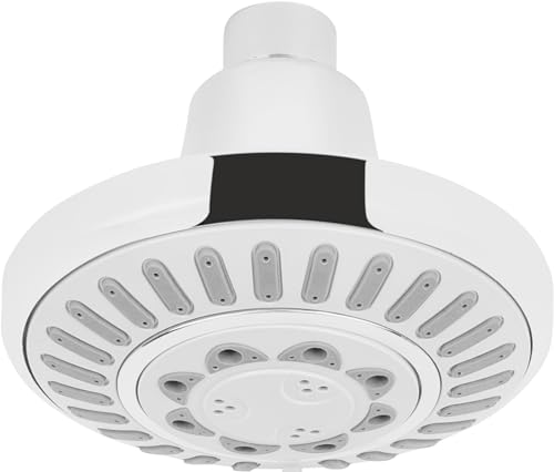 Cornat Kopfbrause "Crafty" - 105 mm Kopfdurchmesser - 5 Strahlarten - Mit Kugelgelenk & Anti-Kalk-Düsen - Rund / Verchromt / Duschkopf / Regendusche / Gelenk-Duschkopf / Duschbrause / TECBW3435 von Cornat