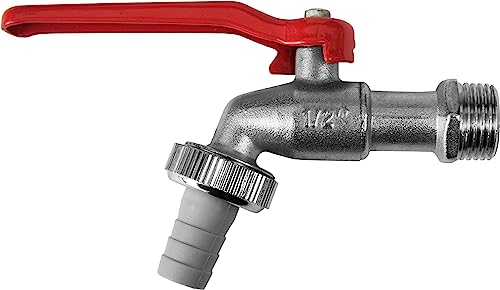 Cornat Kugelauslaufhahn - 1/2 Zoll AG - Inklusive Schlauchanschluss - Hochwertiges Messing - Ideal als Außenzapfstelle / Zapfhahn für Regentonnen / Wasserhahn / Absperrhahn / T300801 Cornat Kugelauslaufhahn - 1/2 Zoll AG - Inklusive Schlauchanschluss - Hochwertiges Messing - Ideal als Außenzapfstelle / Zapfhahn für Regentonnen / Wasserhahn / Absperrhahn / T300801 von Cornat