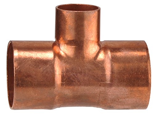 Cornat Löt-T-Stück, Kupfer, 3 Muffen, 1 reduzierter Abgang, A 28 mm, B 22 mm, 1 Stück, T51302822 von Cornat