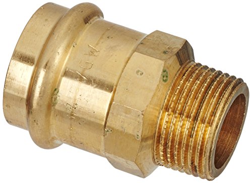 Cornat Press-Übergangs-Nippel, rotguss mit 1 Außengewinde mit 1 Muffe, A 28 mm, B 3/4Zoll , 1 Stück, T65432834B von Cornat