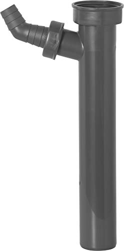 Cornat Rezyklat Verstellrohr - 1 1/2 Zoll x 40 mm - 250 mm Länge - Mit Geräteanschluss - Hergestellt aus recycelten Kunststoffen - Made in Germany Qualität / Siphon-Tauchrohr / T356004R, Grau von Cornat