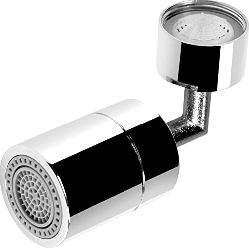 Cornat Strahlregler M22 x 1 IG - Mit 2 Kugelgelenken - 720° schwenkbar - Wasserersparnis von bis zu 50 % - Mit Adapter - Passend für handelsübliche Armaturen - Aus Messing / Luftsprudler / TEC307996 von Cornat