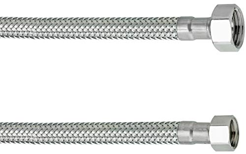 Cornat Flexibler Verbindungsschlauch - 1000 mm Länge - 3/8 Zoll IG, 3/8 Zoll IG - Hochwertige Edelstahl-Umflechtung / Anschlussschlauch für Wasserhahn / Armaturenschlauch / Flexschlauch / T3173211270 von Cornat