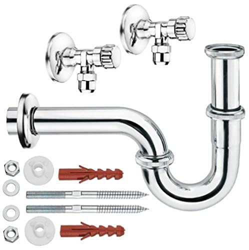 Cornat T317507 Waschtisch-Installationsset mit Röhrensifon, Mehrfarbig von Cornat