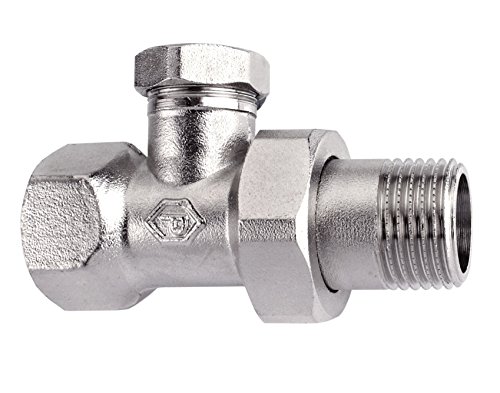 Cornat T591516 Heizkörper Verschraubung Durchgangsform absperrbar, 1/2 Zoll von Cornat