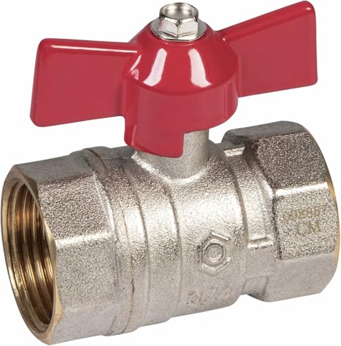 Cornat Kugelhahn 3/4 Zoll IG Flügelgriff - Messing vernickelt - Mit Flügelgriff - Betriebsdruck: max. 25 bar / Wasserhahn / Absperrhahn / Absperrventil / T594105 Cornat Kugelhahn 3/4 Zoll IG Flügelgriff - Messing vernickelt - Mit Flügelgriff - Betriebsdruck: max. 25 bar / Wasserhahn / Absperrhahn / Absperrventil / T594105 von Cornat