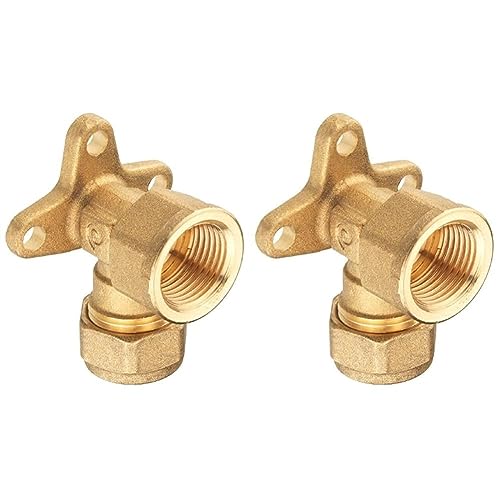 Cornat TEC584416 Messing Wandscheibe 1/2 x 15mm (Packung mit 2) von Cornat