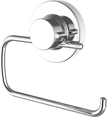 Cornat WC-Papierhalter 3 in 1 Style - 3 verschiedene Befestigungsoptionen mit Saugnapf, Klebepad & Bohren - Ohne Deckel - Verchromt / Klopapierhalter / Toilettenpapierhalterung / T340261 von Cornat