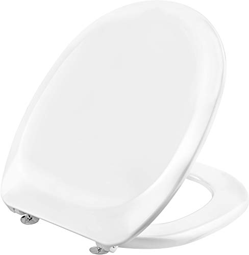 Cornat WC-Sitz "Camero" - Klassisch weißer Look - Pflegeleichter Duroplast - Schlichtes Design passt in jedes Badezimmer / Toilettensitz / Klodeckel / KSCAM00 von Cornat