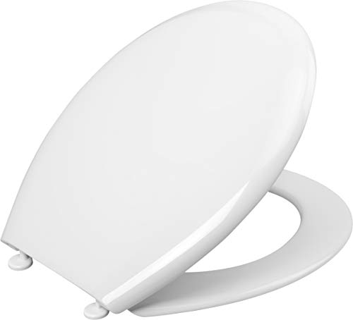 Cornat WC-Sitz "Palu" - Klassisch weißer Look - Pflegeleichter Thermoplast - Schlichtes Design passt in jedes Badezimmer / Toilettensitz / Klodeckel / KSP00 von Cornat