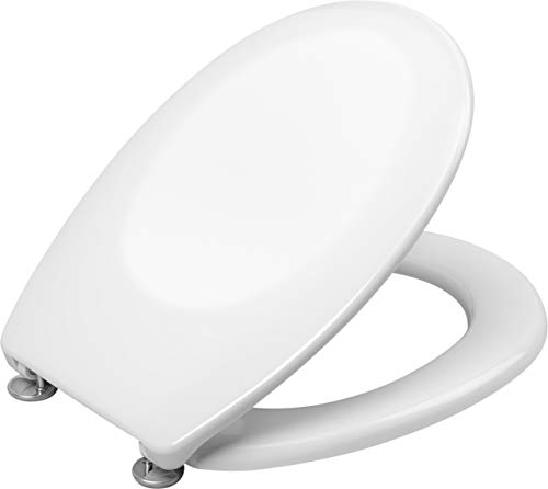 Cornat WC-Sitz "Siros" - Klassisch weißer Look - Pflegeleichter Duroplast - Schlichtes Design passt in jedes Badezimmer / Toilettensitz / Klodeckel / KSSI00 von Cornat
