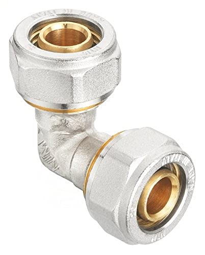 Verbundrohrsystem Schraub-Kupplung, Winkel 90°, 16 mm, messing von Cornat