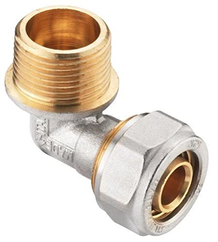 Verbundrohrsystem Schraub-Kupplung Übergang, Winkel 90°, 20 mm x 3/4 Zoll AG, messing Verbundrohrsystem Schraub-Kupplung Übergang, Winkel 90°, 20 mm x 3/4 Zoll AG, messing von Cornat