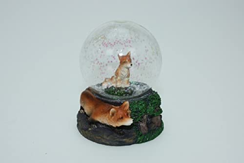 Glitzerkugel Fuchs, 6,5 cm, Schneekugel Tier Tiere Schneekugeln Füchse von Cornelissen