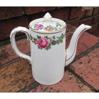 Aynsley English China Kaffeekanne Rosen-Design Frühstücks-Set von Cornerof4thandMain