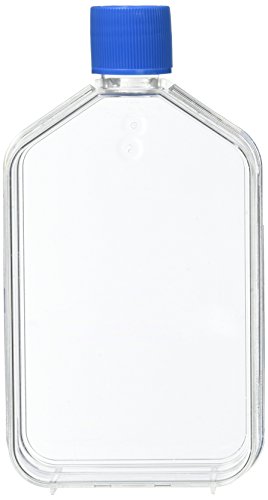Corning Falcon Rechteckiger Zellkulturkolben mit Geradem Hals und Verschlussstopfen, 75cm² Oberfläche, 100 Stück von Corning