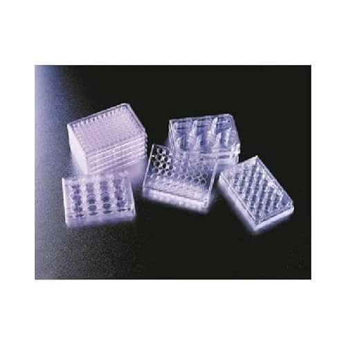 Corning Falcon 353075 96 Well Plate mit Lid, Cell Clear Flat Bottom TC-Treated Culture, Sterile (50-er Pack) von Corning