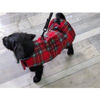 Tartan Fleece Dackel Hundemantel Wasserabweisend, Geschirr Loch Tartan Fleece Dackel Hundemantel Wasserabweisend, Geschirr Loch von Cornishk9LTD