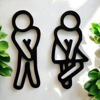 Lustiges Wc Schild, Männlich/Weiblich Toilettenschild, Gäste-Wc Türschild, Badezimmer Deko, Türschild Für Toilette, Gäste Deko Lustiges Wc Schild, Männlich/Weiblich Toilettenschild, Gäste-Wc Türschild, Badezimmer Deko, Türschild Für Toilette, Gäste Deko von Cornstarch3D