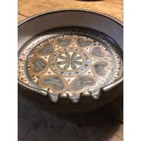 Fabelhafter Großer Mid Century Denby Steingut Aschenbecher von CornucopiaChic