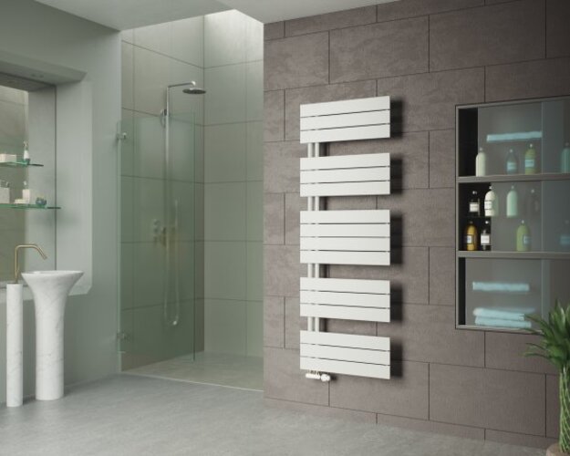 Corpotherma Panio-UP Badheizkörper, wassergeführt, gerade Präzisionsstahlpaneele, Tiefe: 86mm, weiß, PA745700W Corpotherma Panio-UP Badheizkörper, wassergeführt, gerade Präzisionsstahlpaneele, Tiefe: 86mm, weiß, PA745700W von Corpotherma