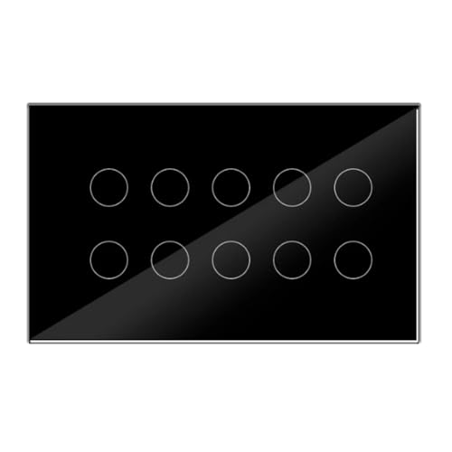 Correa 10-Wege-Tuya-Wifi-Smart-Touch-Licht-Wandschalter, Glasscheibe, App, Kompatibel mit, Home, Steuerung Des Gesamten Hauses, Einfache Installation, Einfache Bedienung Correa 10-Wege-Tuya-Wifi-Smart-Touch-Licht-Wandschalter, Glasscheibe, App, Kompatibel mit, Home, Steuerung Des Gesamten Hauses, Einfache Installation, Einfache Bedienung von Correa
