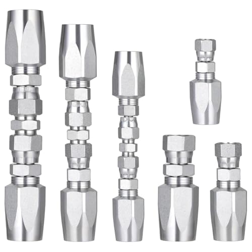 Correa 3-Teiliges Reparaturset für Hydraulikschläuche Vor Ort, 1/4, 3/8, 1/2 und Kleine Reparaturteile, Wiederverwendbare Hydraulik-Reparaturarmaturen von Correa