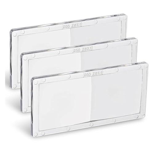 Correa 3-Teiliges Schweißhelm-Vergrößerungsglas, 2,5 Dioptrien, Augenschützendes Schweißerzubehör, Lupe, Cheater-Linse von Correa