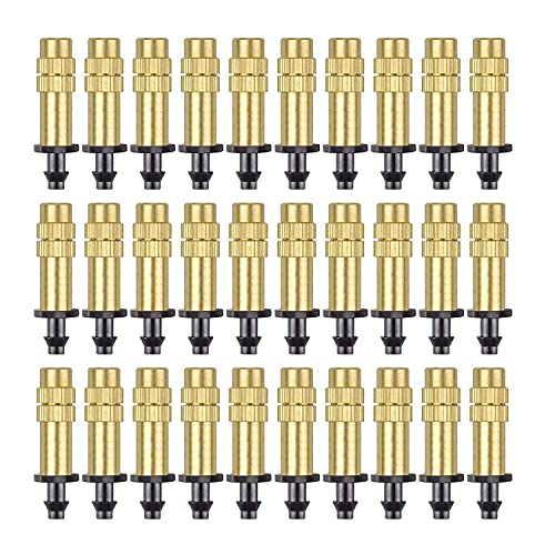 Correa 30-Teilige BewäSserung DüSe Einstellbare Kupfer BewäSserung Wasser Sprinkler Kopf Mini Beschlagen GewäChshaus ZubehöR von Correa
