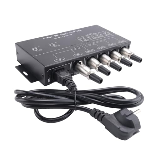 Correa DMX512 VerstäRker Splitter DMX512 Signal Repeater 1CH DMX121 4CH 4 AusgäNge DMX124 Signalverteiler, AC100V-240V Correa DMX512 VerstäRker Splitter DMX512 Signal Repeater 1CH DMX121 4CH 4 AusgäNge DMX124 Signalverteiler, AC100V-240V von Correa