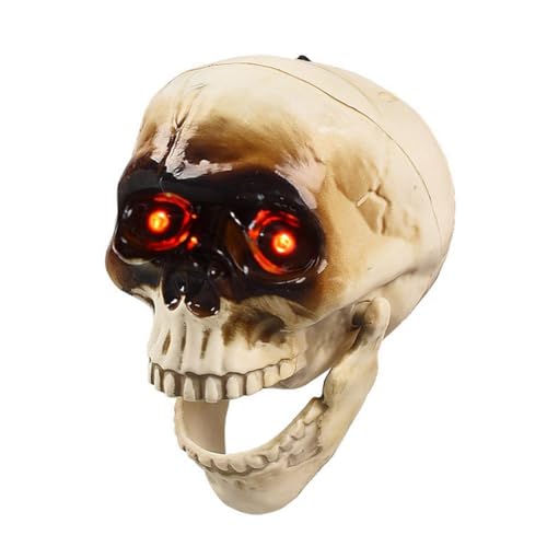 Correa Gruselige Totenkopfköpfe Halloween Totenkopfköpfe mit Bewegungsmelder Halloween Dekoration Gruseliger Sound Gruselige Dekoration von Correa