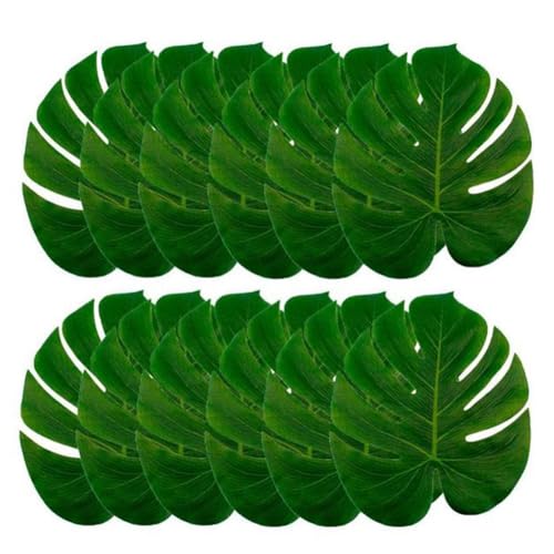 Correa Künstliche Tropische Palmenblätter, Dschungel-Party-Dekoration, Tier-Sommer-Hawaii-Hochzeit, Heim-Tischdekoration, XXL, Langlebig, Einfach zu Verwenden von Correa