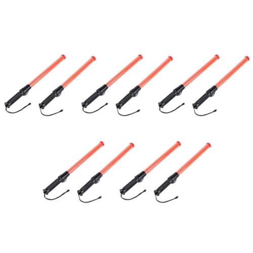 Correa LED-Verkehrskontrollstick-Sicherheitslichtstäbe, Signalstäbe für Parkplätze und Flughäfen, 21, 10 Stück von Correa