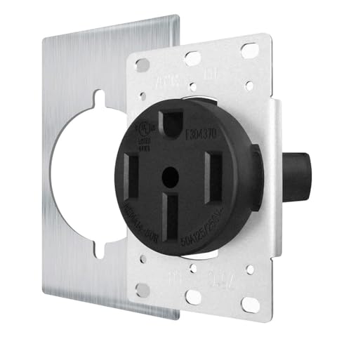 Correa NEMA14-50 Steckdose Von Industriestandard für Noch Sichereres Laden Von Elektrofahrzeugen mit Metall+Kunststoff 50 Ampere 125/250 Volt Steckdose von Correa