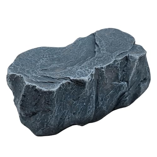 Correa Versteckter Schlüsselkasten „Fake Rock“ für Den Außenbereich – Sicherer Ersatzschlüsselkasten Aus Harz für Den Garten oder im Freien (Steinstil), Einfach zu Verwenden von Correa