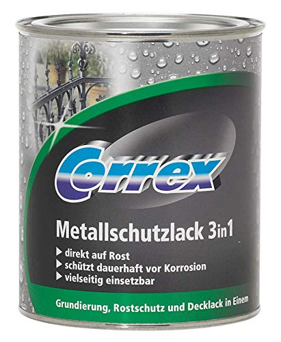 Correx 13506067450000 Metallschutzlack 3in1, schwarz, 750 ml von Correx
