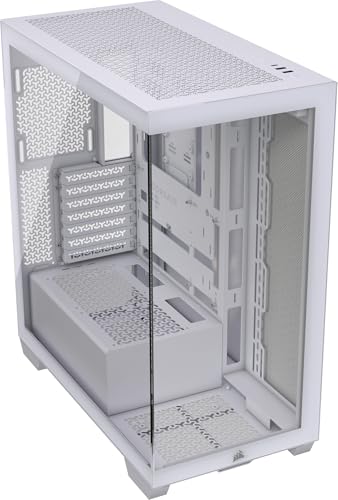 CORSAIR 3500X Mid-Tower ATX PC-Gehäuse - Gehärtetes Panorama-Glas - Umgekehrte Verbindung Motherboard-Kompatibel - Keine Lüfter Enthalten - Weiß CORSAIR 3500X Mid-Tower ATX PC-Gehäuse - Gehärtetes Panorama-Glas - Umgekehrte Verbindung Motherboard-Kompatibel - Keine Lüfter Enthalten - Weiß von Corsair