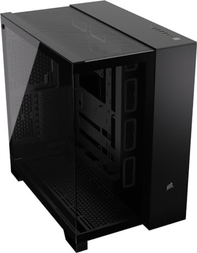 CORSAIR 6500X Mid-Tower ATX-Doppelkammer-PC-Gehäuse – Gehärtetes Panoramaglas - Umgekehrte Verbindung Motherboard-Kompatibel – Keine Ventilatoren Inbegriffen – Schwarz CORSAIR 6500X Mid-Tower ATX-Doppelkammer-PC-Gehäuse – Gehärtetes Panoramaglas - Umgekehrte Verbindung Motherboard-Kompatibel – Keine Ventilatoren Inbegriffen – Schwarz von Corsair