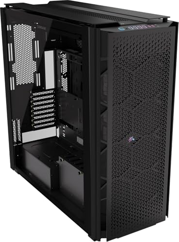 CORSAIR 9000D RGB Airflow Super Full-Tower-PC-Gehäuse – Geräumige Innenraum – InfiniRail™-Lüfterhalterungssystem – Keine Ventilatoren Inbegriffen – iCUE LINK-System-Hub Inbegriffen – Schwarz von Corsair