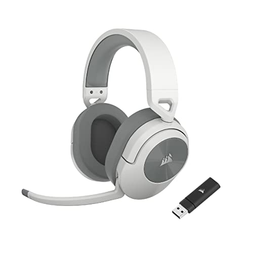 CORSAIR HS55 WIRELESS Leichtes Gaming-Headset - Dolby 7.1 Surround Sound - Omnidirektionales Mikrofon - Bis zu 50ft Reichweite - iCUE-Kompatibel - PC, Mac, PS5, PS4 - Weiß CORSAIR HS55 WIRELESS Leichtes Gaming-Headset - Dolby 7.1 Surround Sound - Omnidirektionales Mikrofon - Bis zu 50ft Reichweite - iCUE-Kompatibel - PC, Mac, PS5, PS4 - Weiß von Corsair