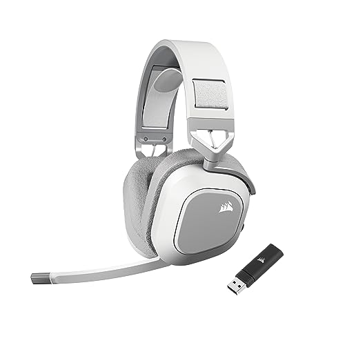 CORSAIR HS80 MAX WIRELESS Multiplattform-Gaming-Headset Mit Bluetooth – Dolby Atmos – Omnidirektionales Mikrofon – iCUE-Kompatibel – PC, Mac, PS5, PS4, Switch, Mobil – Weiß CORSAIR HS80 MAX WIRELESS Multiplattform-Gaming-Headset Mit Bluetooth – Dolby Atmos – Omnidirektionales Mikrofon – iCUE-Kompatibel – PC, Mac, PS5, PS4, Switch, Mobil – Weiß von Corsair