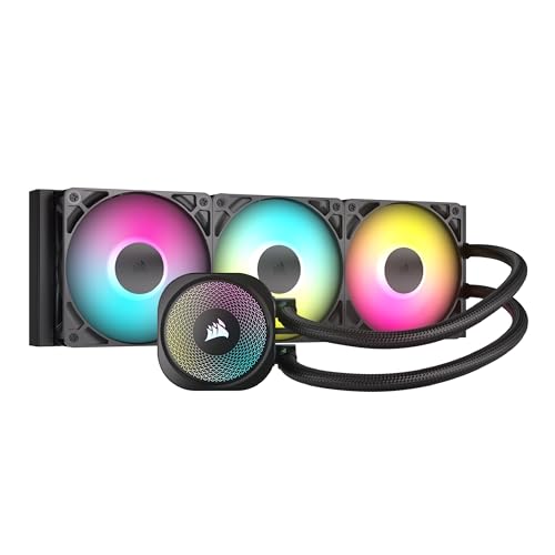CORSAIR Nautilus 360 RS ARGB CPU-Flüssigkeitskühler – 360mm AIO – Geräuscharm – Direkter Mainboard-Anschluss – Intel LGA 1851/1700, AMD AM5/AM4 – 3X RS120 ARGB-Ventilatoren Inbegriffen – Schwarz CORSAIR Nautilus 360 RS ARGB CPU-Flüssigkeitskühler – 360mm AIO – Geräuscharm – Direkter Mainboard-Anschluss – Intel LGA 1851/1700, AMD AM5/AM4 – 3X RS120 ARGB-Ventilatoren Inbegriffen – Schwarz von Corsair